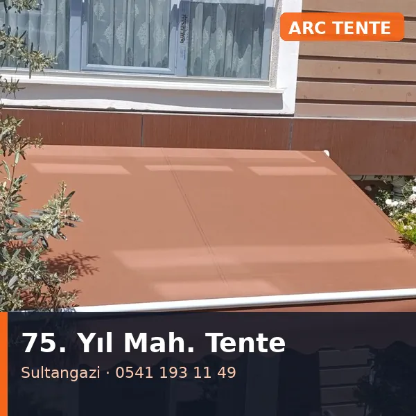 75. Yıl Mahallesi (Sultangazi) mafsallı tente - ARC Tente