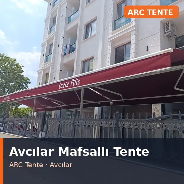 Avcılar mafsallı tente uygulaması