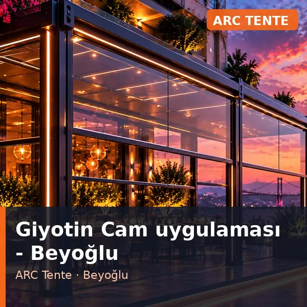 Giyotin Cam uygulama örneği, Beyoğlu bölgesi