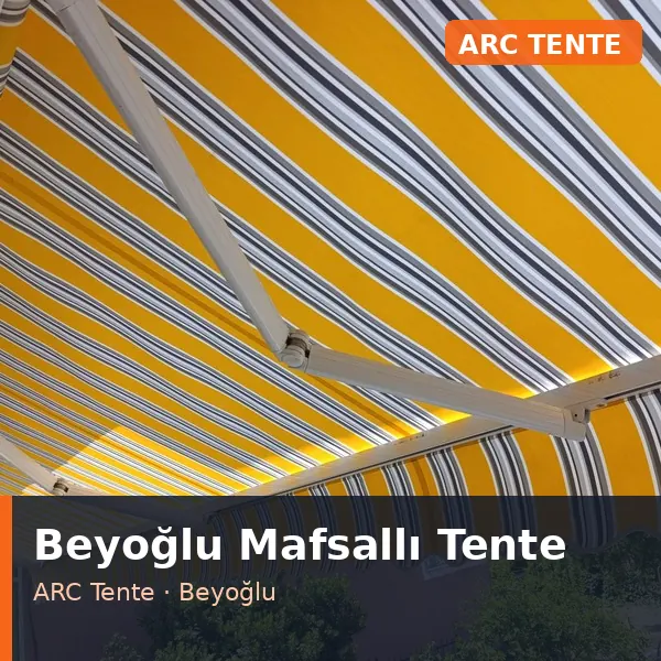 Beyoğlu mafsallı tente uygulaması