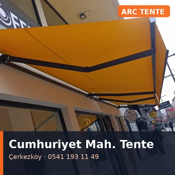 Cumhuriyet Mahallesi (Çerkezköy) mafsallı tente - ARC Tente
