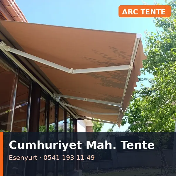 Cumhuriyet Mahallesi (Esenyurt) mafsallı tente - ARC Tente