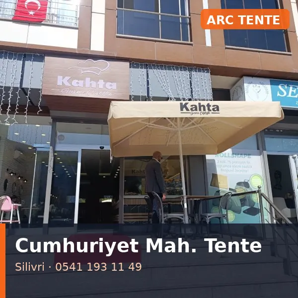 Cumhuriyet Mahallesi (Silivri) mafsallı tente - ARC Tente