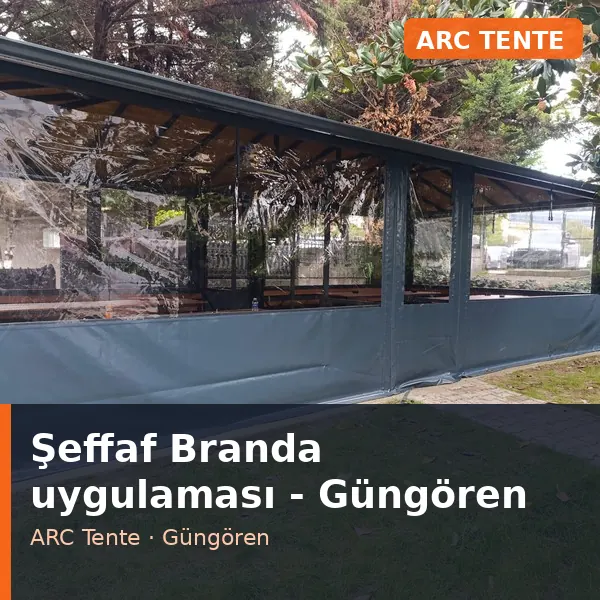 Şeffaf Branda uygulama örneği, Güngören bölgesi