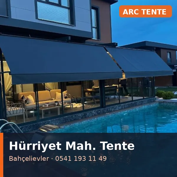 Hürriyet Mahallesi (Bahçelievler) mafsallı tente - ARC Tente