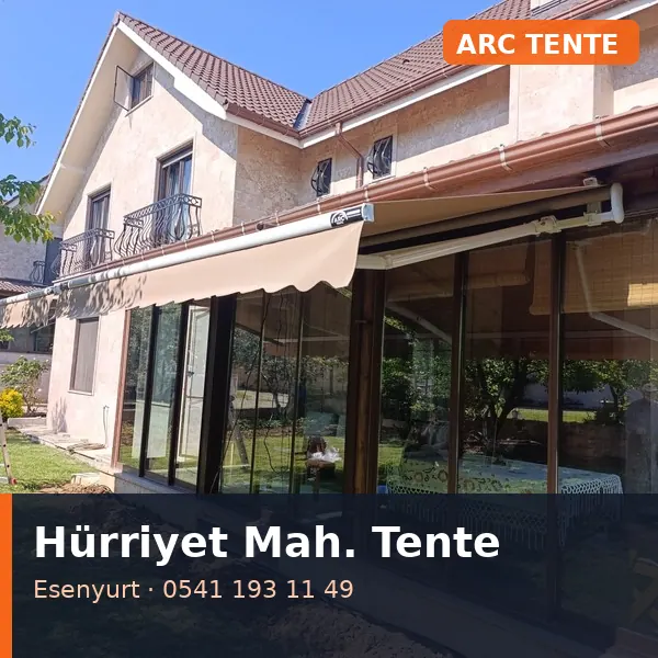 Hürriyet Mahallesi (Esenyurt) mafsallı tente - ARC Tente