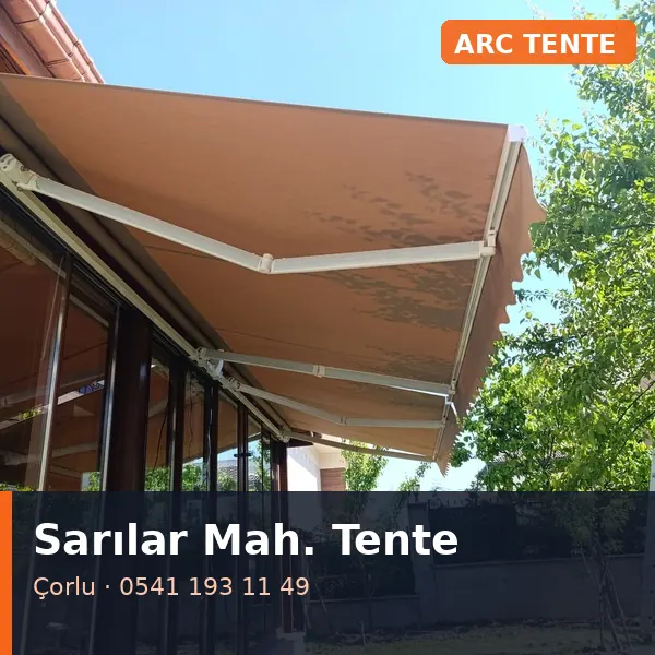 Sarılar Mahallesi (Çorlu) mafsallı tente - ARC Tente