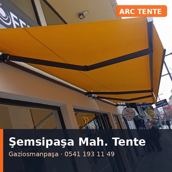 Şemsipaşa Mahallesi (Gaziosmanpaşa) mafsallı tente - ARC Tente