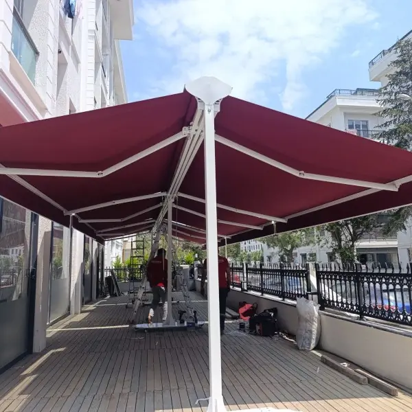 Restoran Bahçesi Şemsiye Tente Sistemi